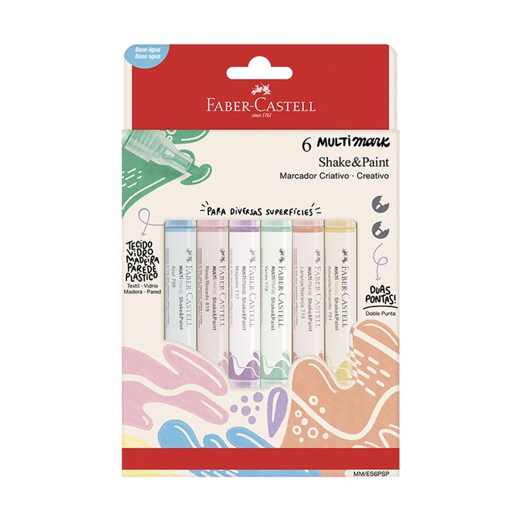 Marcador-Faber-Castell-Shake-Paint-Pastel-x6-1-351676232 Marcador-Faber-Castell-Shake-Paint-Pastel-x6-1-351676232