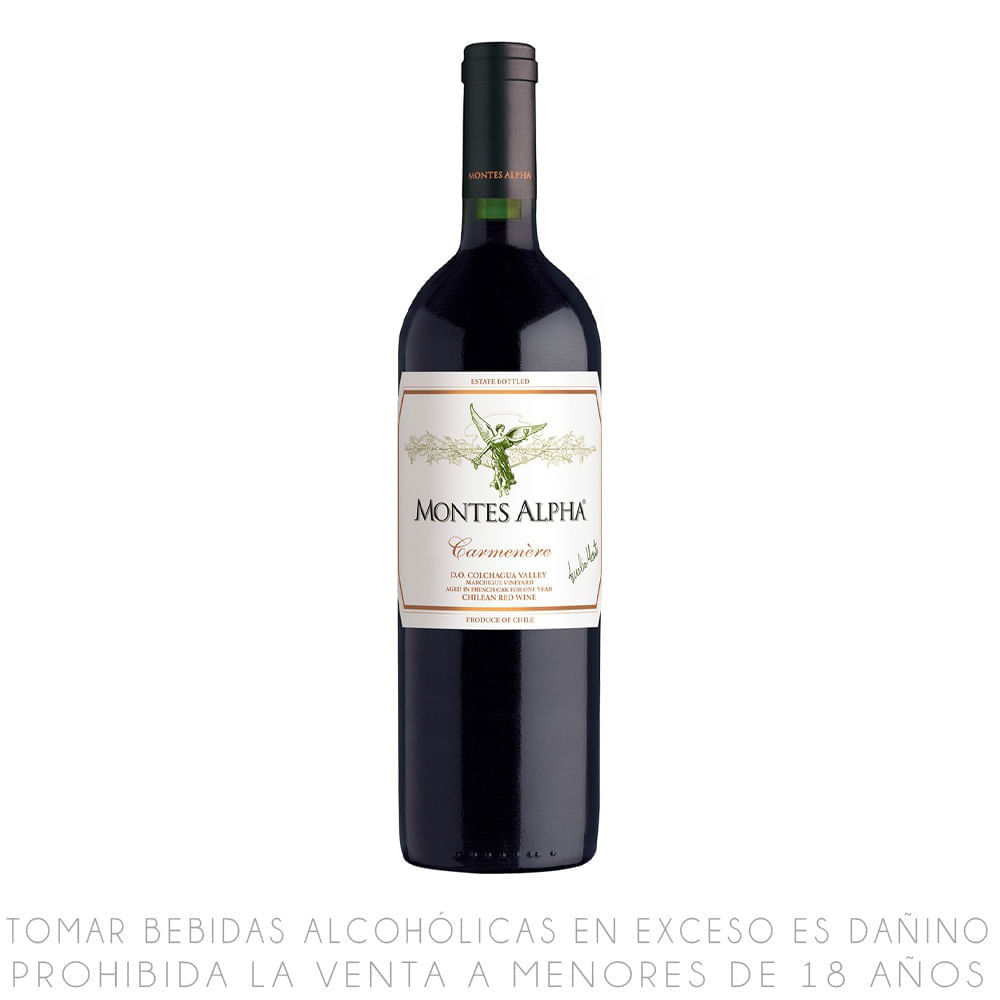 Vino Tinto Carménère Montes Alpha Botella 750ml