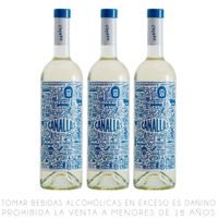 Tripack Vino Blanco Blend Canallas Botella 750ml