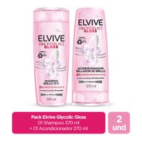 Pack Elvive Glycolic Gloss 370ml: Shampoo + Acondicionador