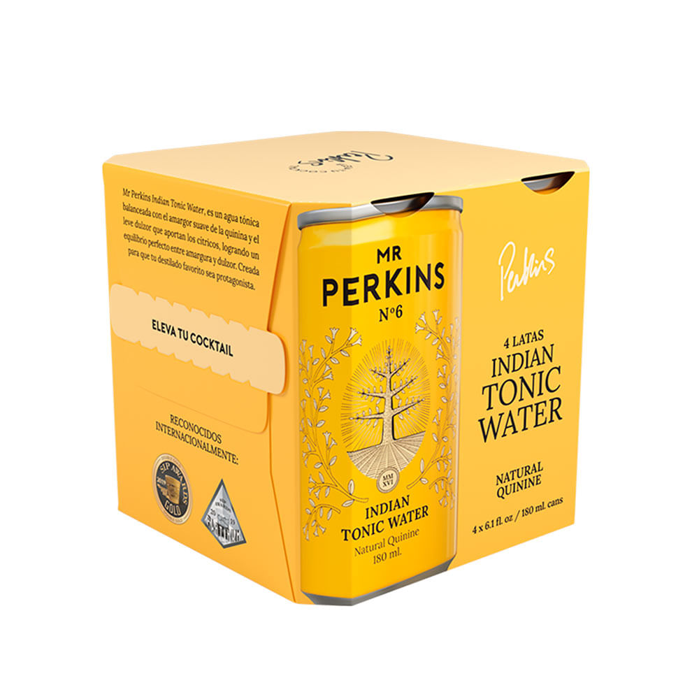 Fourpack Agua Tónica Mr Perkins Botella 180ml