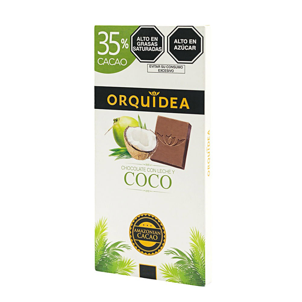 Chocolate con Leche y Coco Orquídea 85g