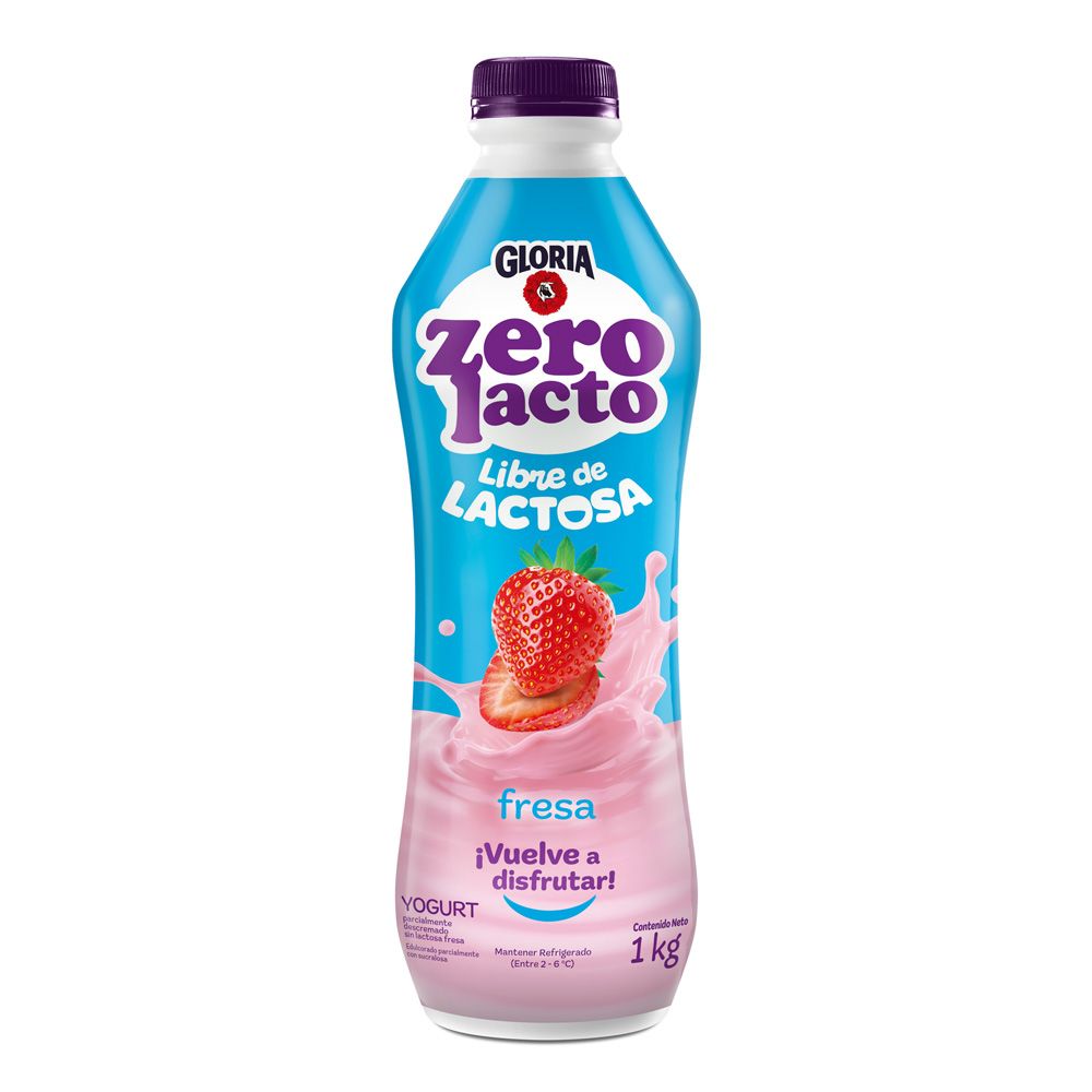 Yogurt Gloria Zero Lacto Fresa 1kg