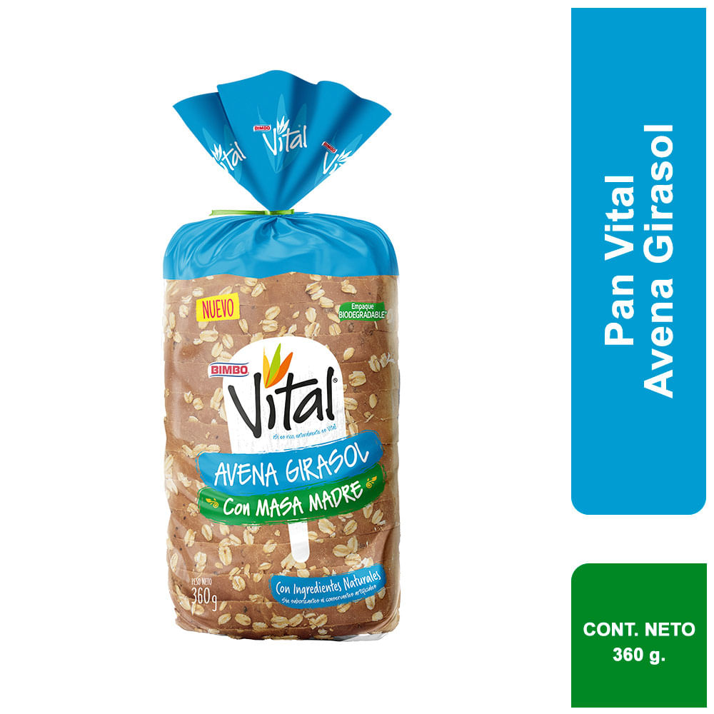 Pan de Molde de Semillas Bimbo Vital Bolsa 360 g