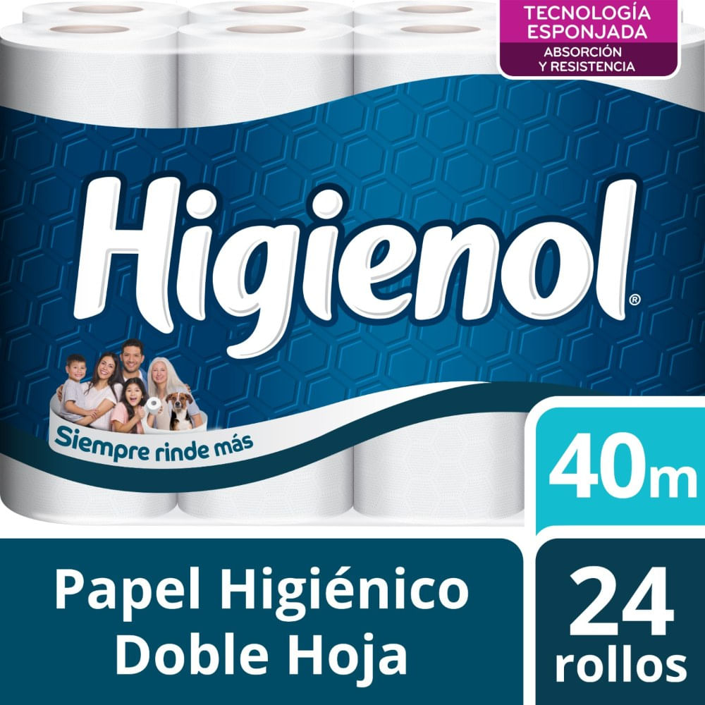 Papel Higiénico Doble Hoja Higienol 24un
