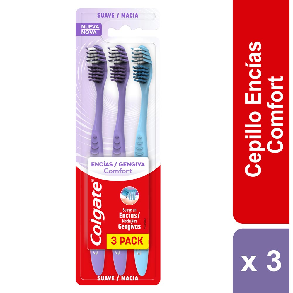 Cepillo de Dientes Colgate Encías Comfort Suave 3un
