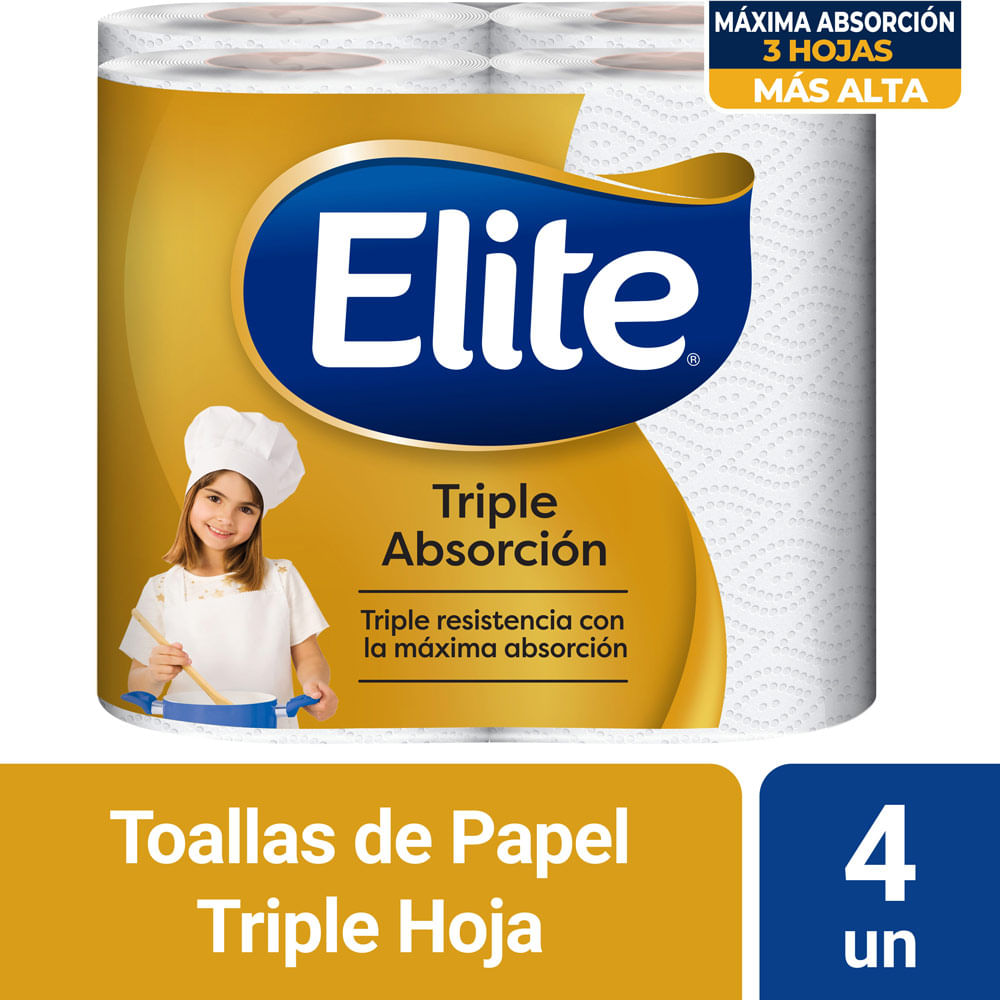 Papel Toalla Elite Triple Absorción 4un