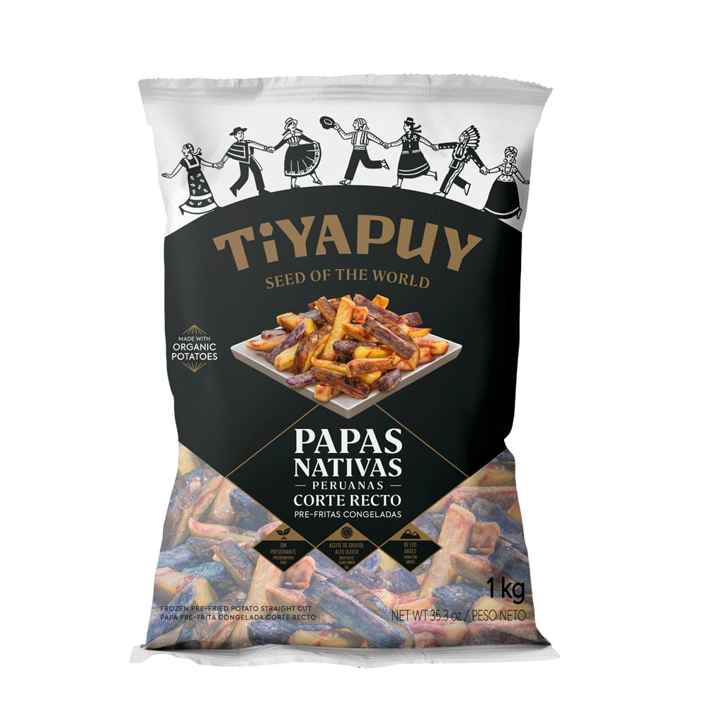 Papas Nativas Congeladas Tiyapuy Corte Recto 1kg