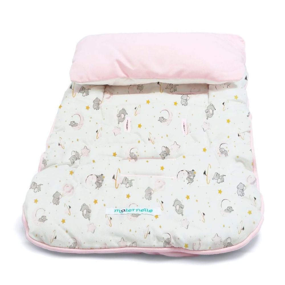 Colchoneta para Coche Maternelle Rosado Elefante