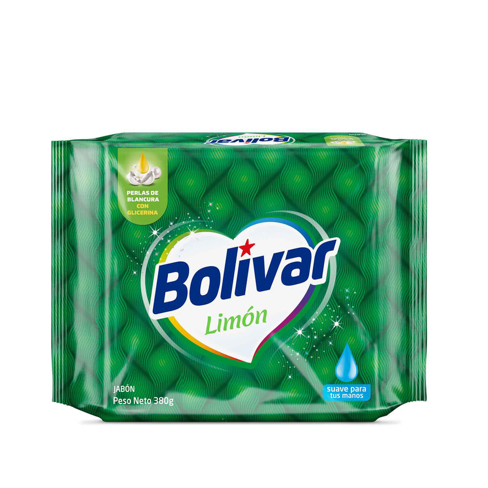 Jabón para Ropa Bolívar Limón 380g