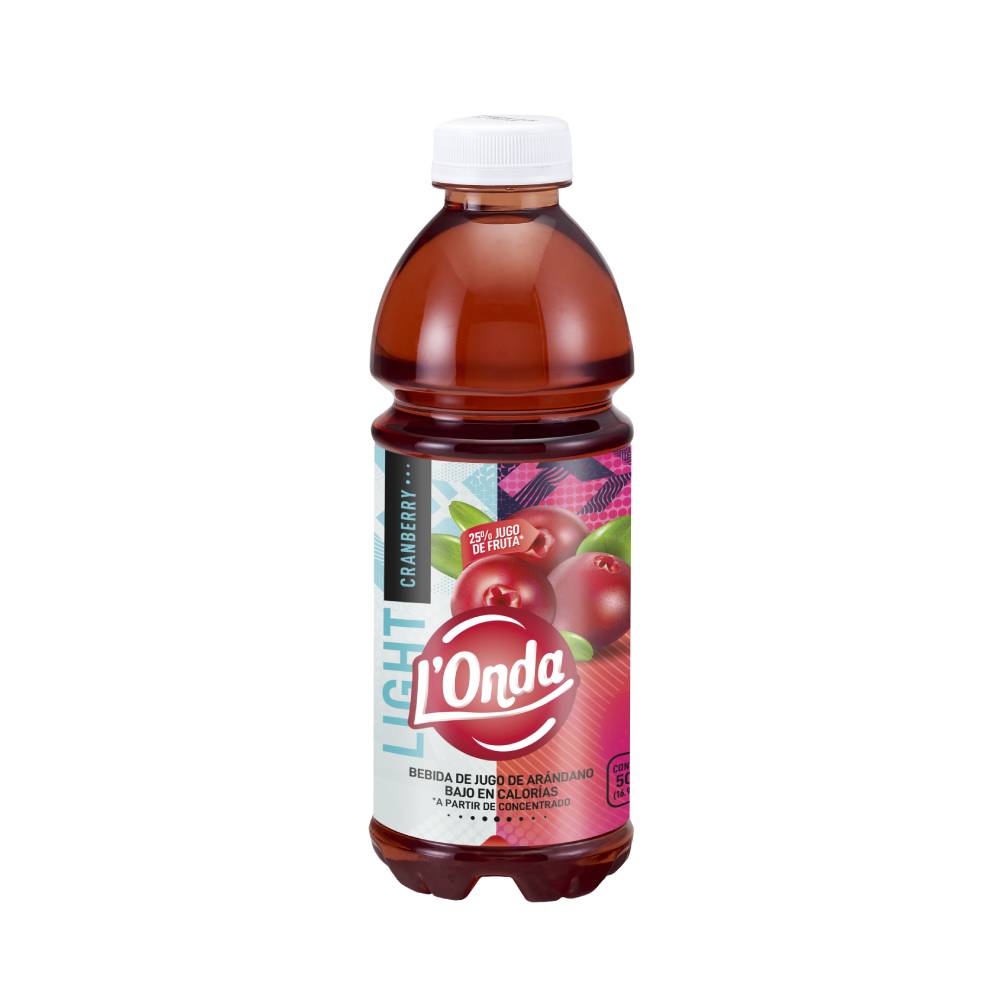 Bebida Cranberry L'Onda Light Botella 500ml