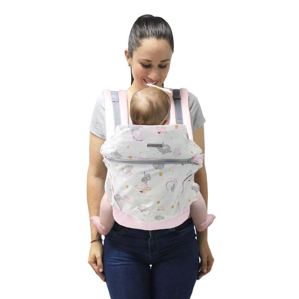 Mochila Ergonómica Evolutiva 4 en 1 Maternelle Rosado Elefante