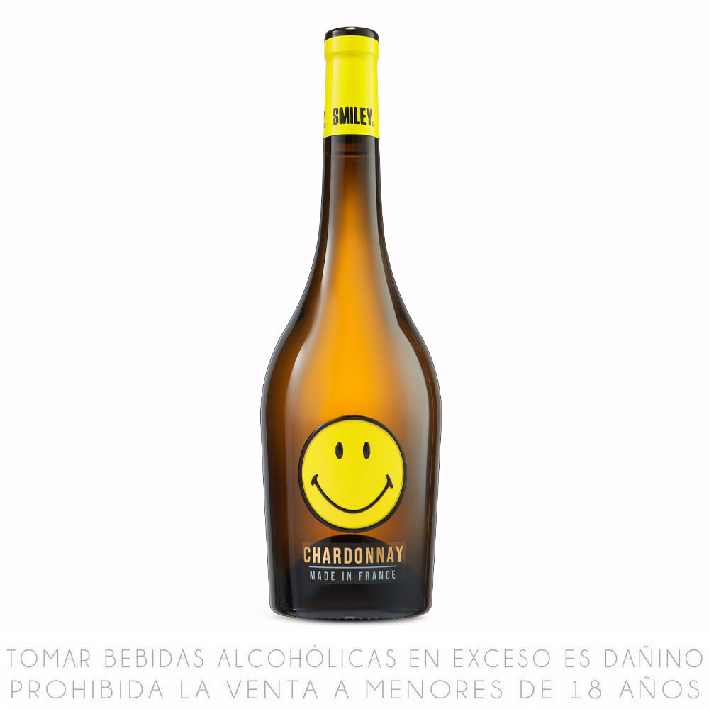 Vino Blanco Chardonnay Smiley Botella 750ml