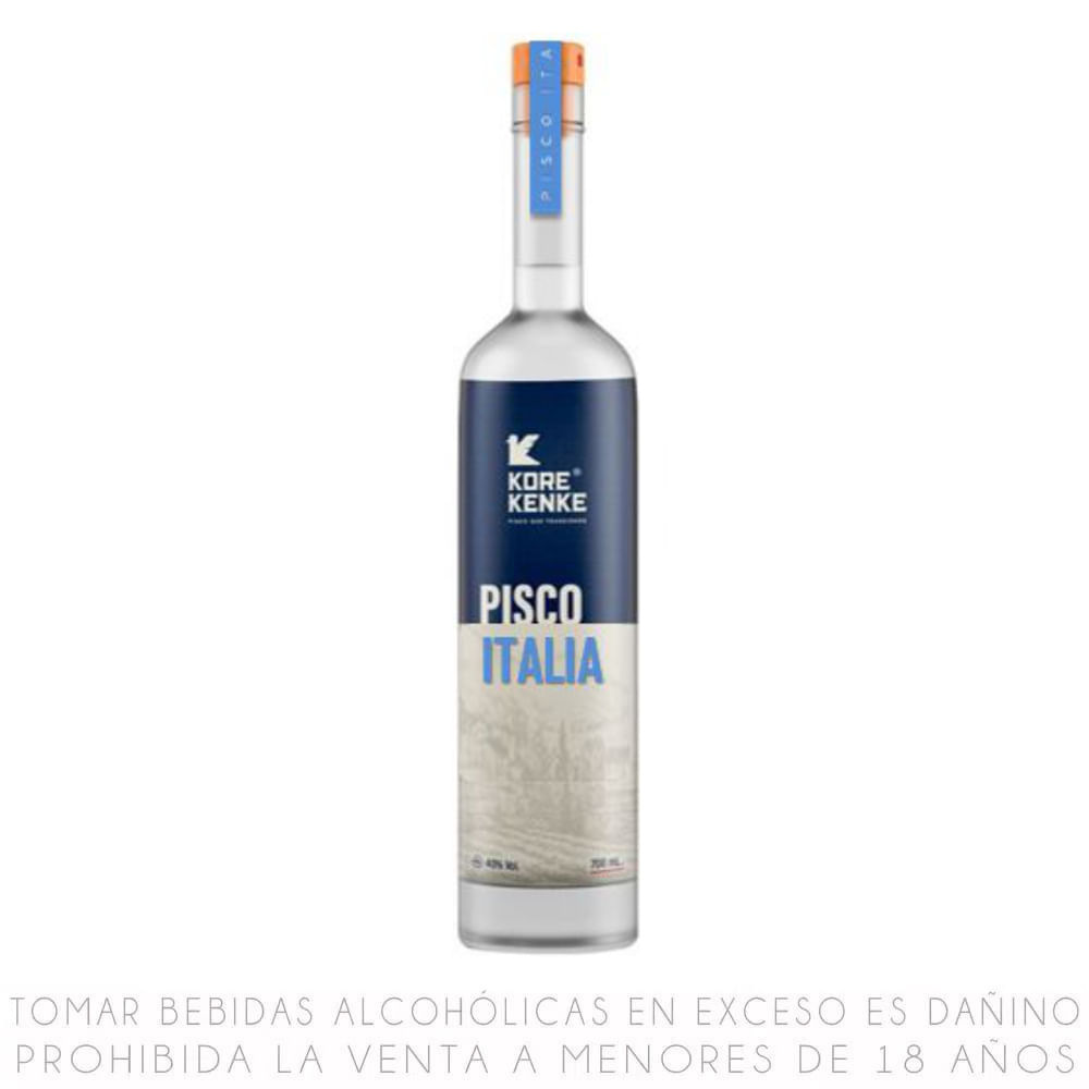 Pisco Puro Italia Korekenke Botella 700ml
