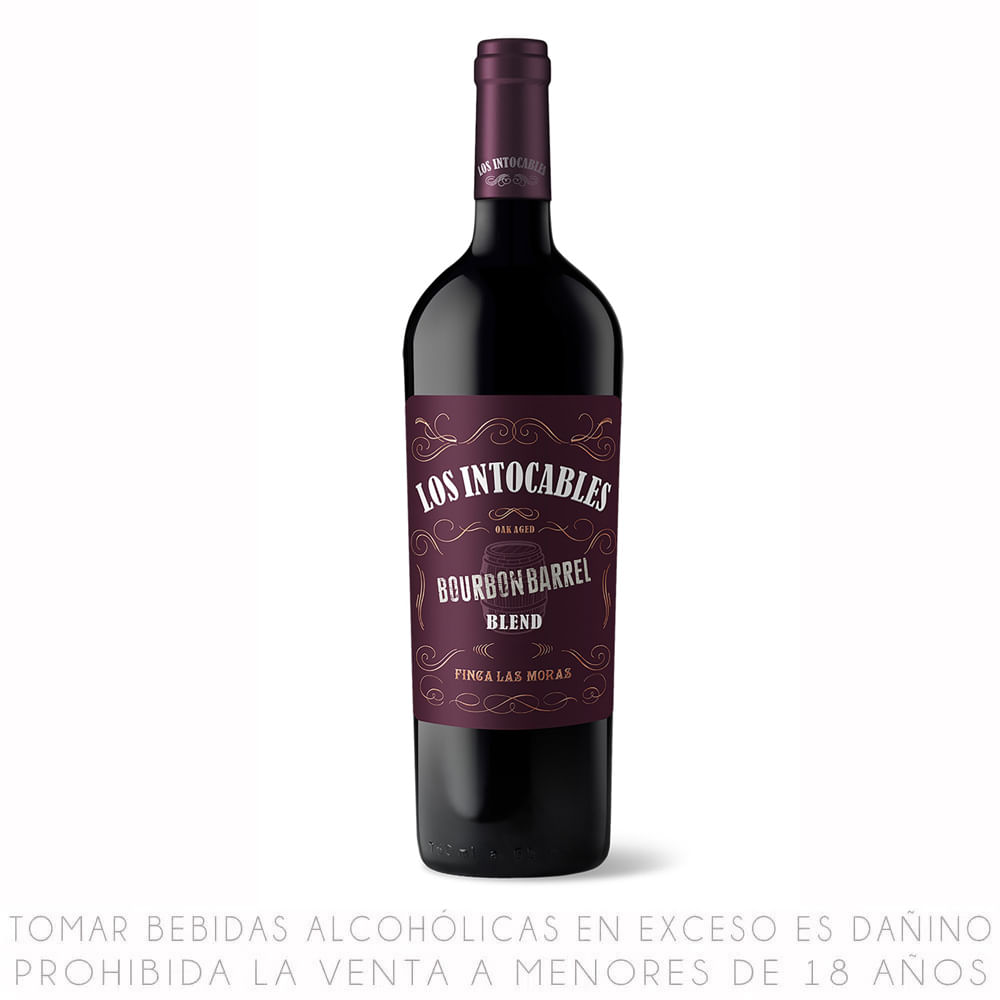 Vino Tinto Blend Los Intocables Bourbon Barrel Botella 750ml
