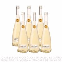 Sixpack Vino Blanco Chardonnay Coté des Roses Botella 750ml