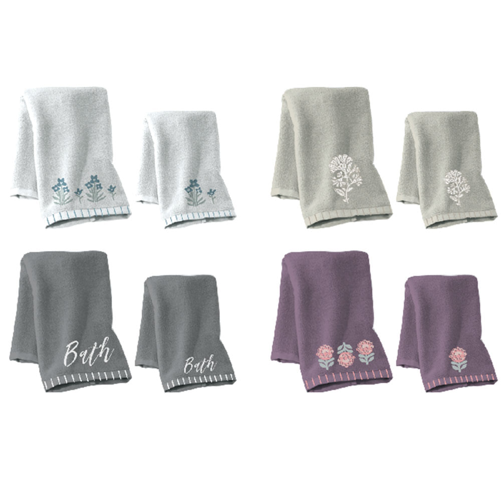 Juego Toallas Krea Visita Mano Bordado