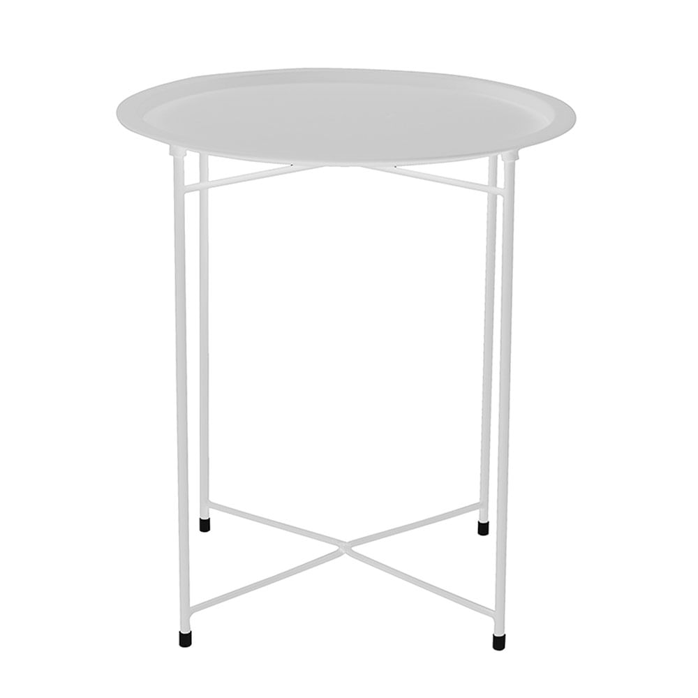 Mesa Auxiliar Outzen Caño Blanco 46x52cm Martina