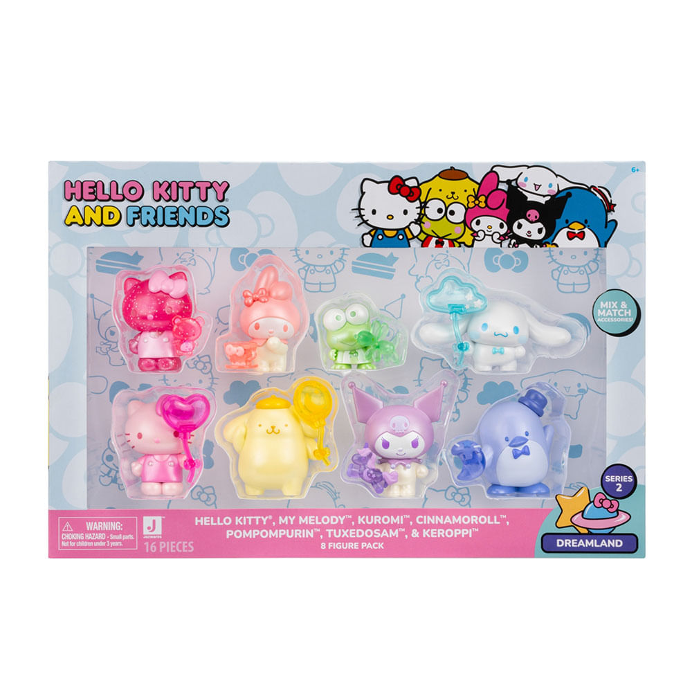 Pack x8 Figuras Hello Kitty and Friends