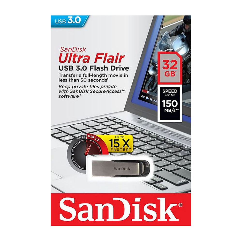 Pendrive Sandisk Cruzer Ultra Flair 32Gb