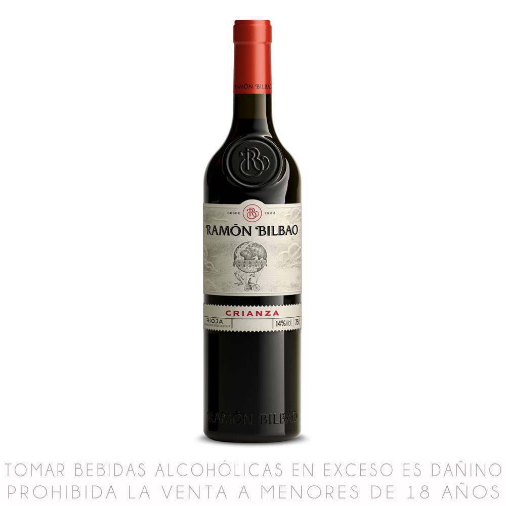 Vino Tinto Tempranillo Ramon Bilbao Crianza Botella 750ml