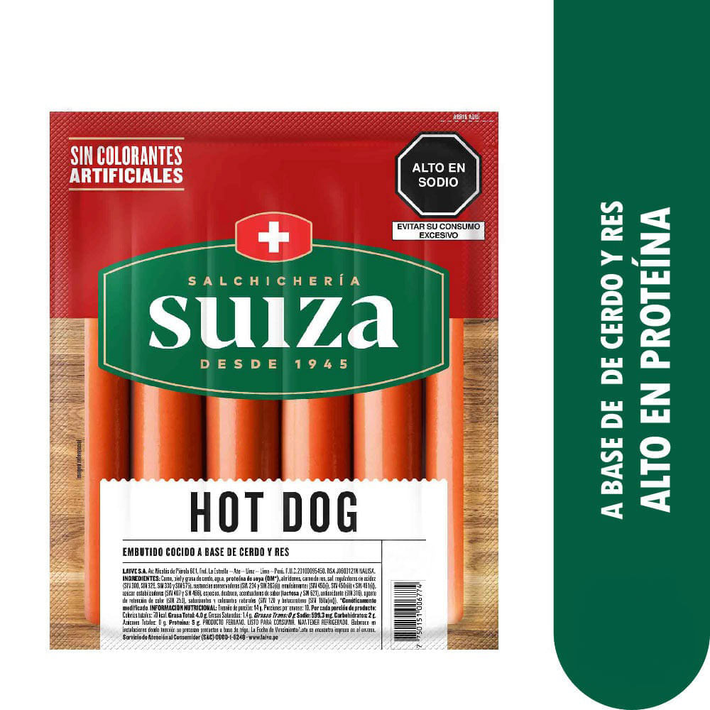 Hot Dog Suiza 400g