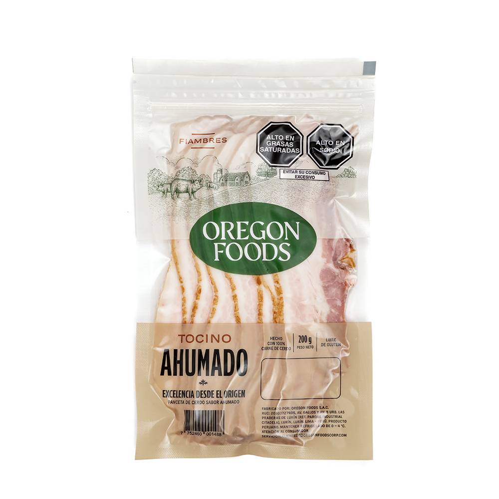 Tocino Ahumado Oregon Foods 200g