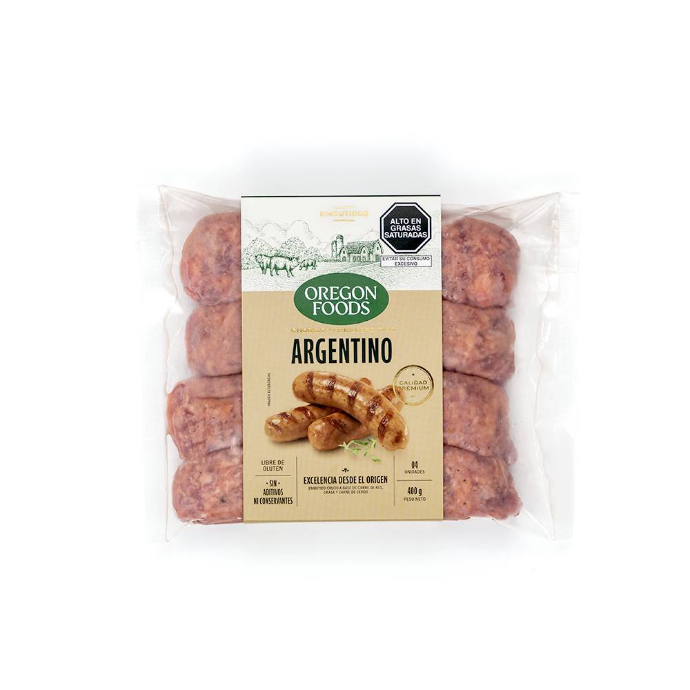 Chorizo Parrillero Argentino Oregon Foods 400g
