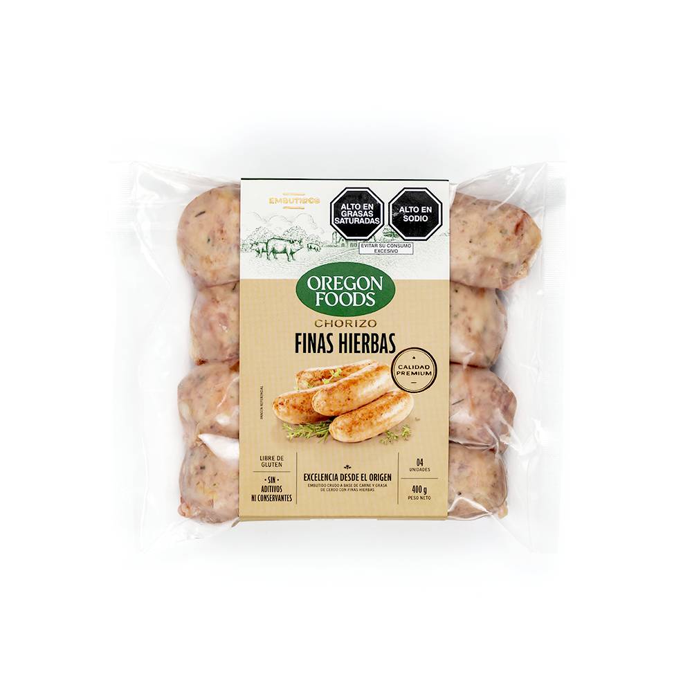 Chorizo Finas Hierbas Oregon Foods 400g