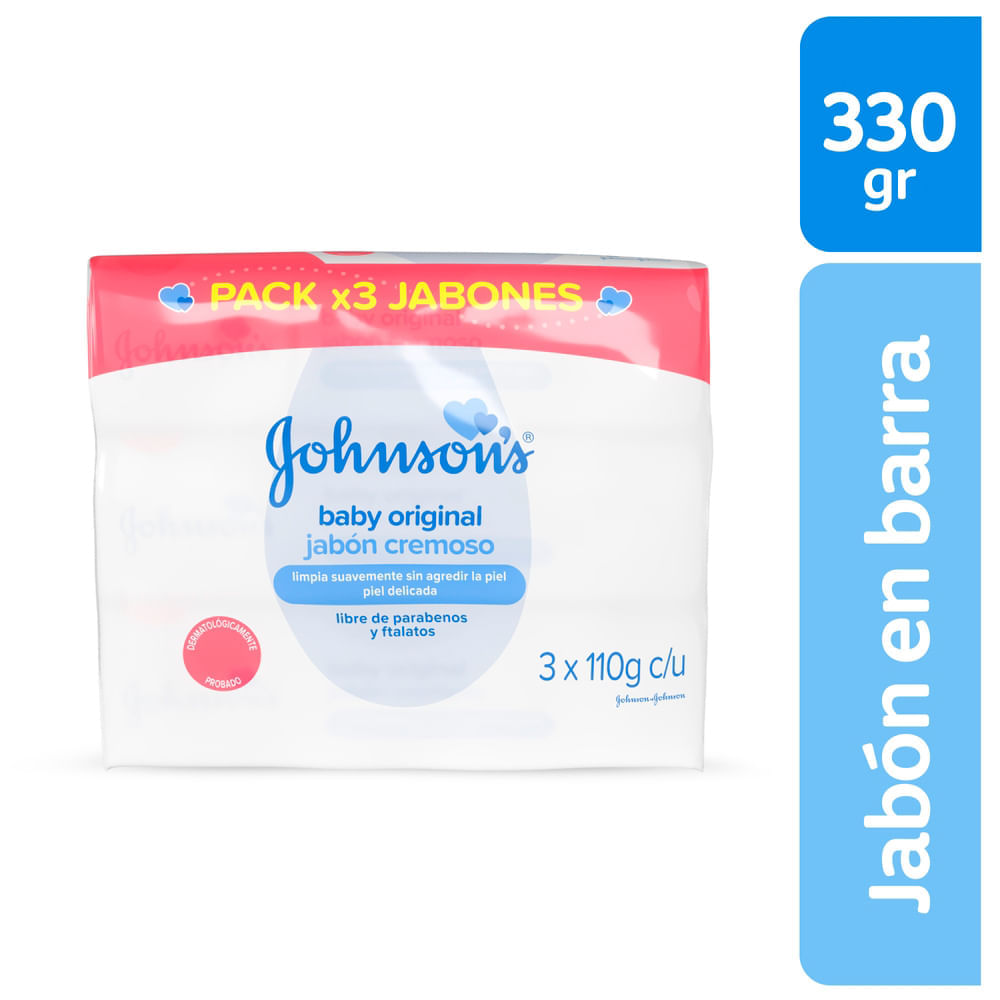 Jabón para Bebé JOHNSON'S BABY 110g Paquete 3un