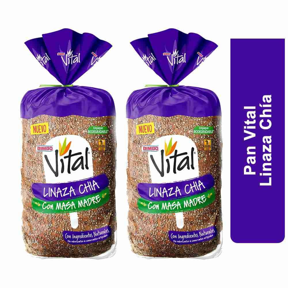 Pack x2 Pan de Molde Multicereal Bimbo Vital Bolsa 600 g