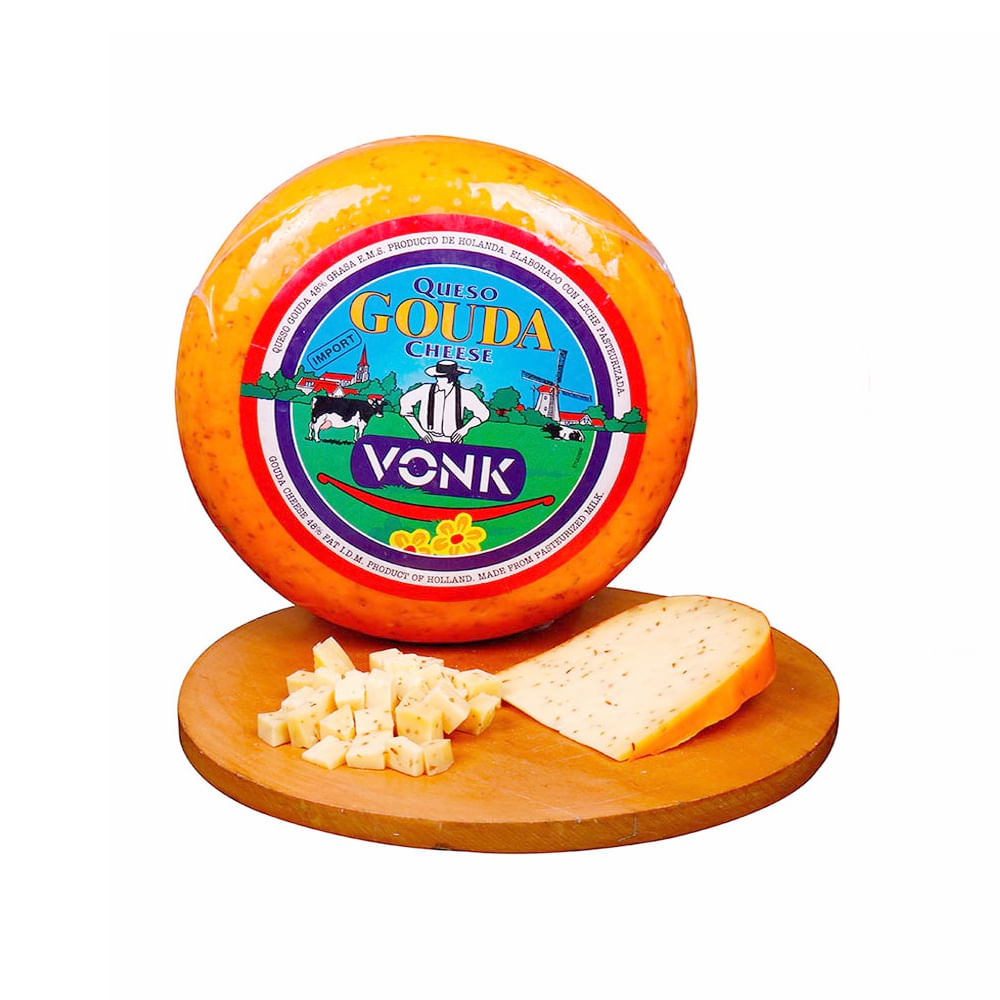 Queso Maduro Gouda con Comino Vonk Molde x Kilo