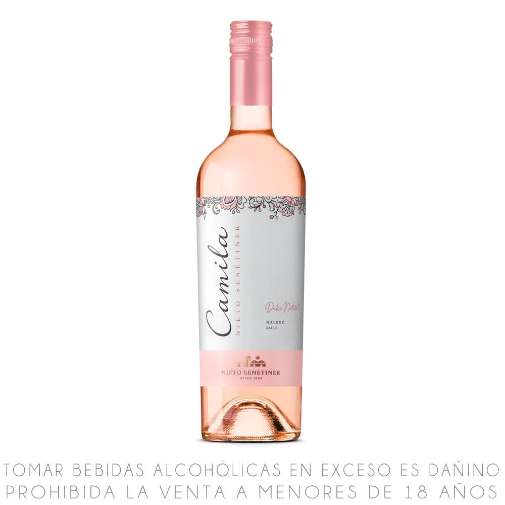 Vino Rosé Malbec Camila Dulce Natural Botella 750ml