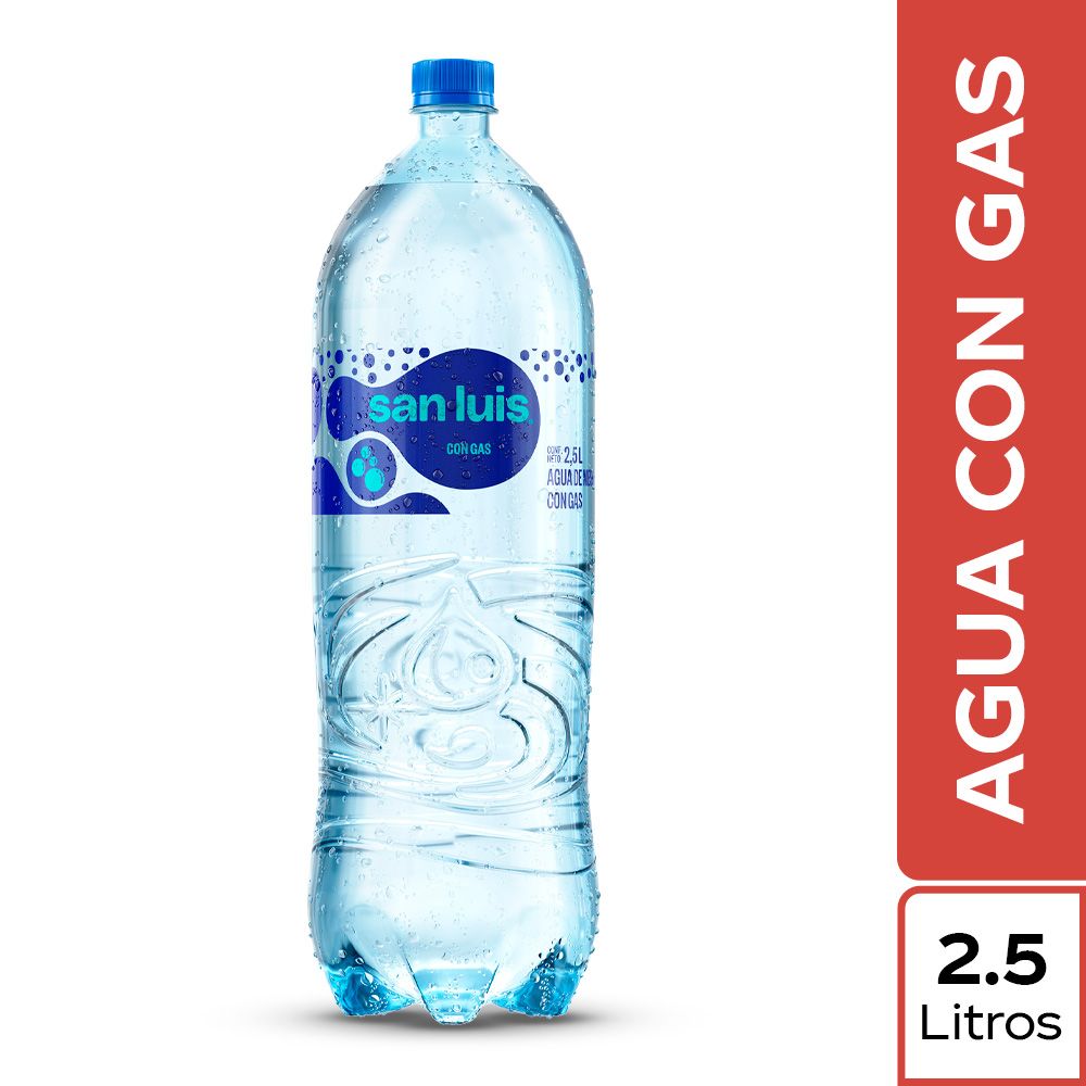 Agua de Mesa Con Gas San Luis Botella 2.5L