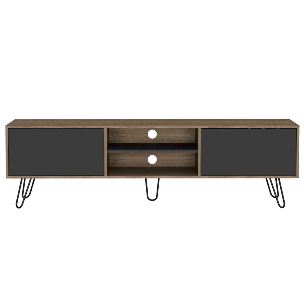 Mueble Tuhome Rack De TV 80 Vassel Z180 Miel Plomo