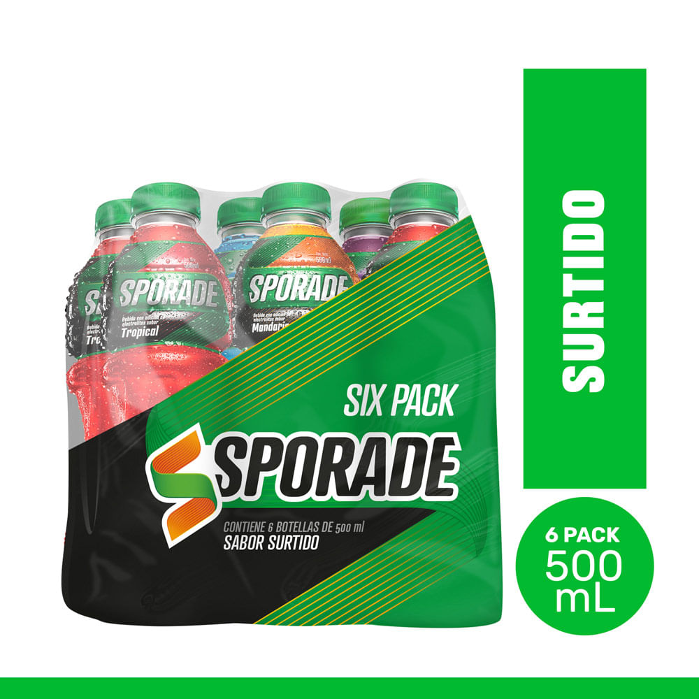 Bebida Rehidratante Sporade Pack Surtido 6un x 500ml