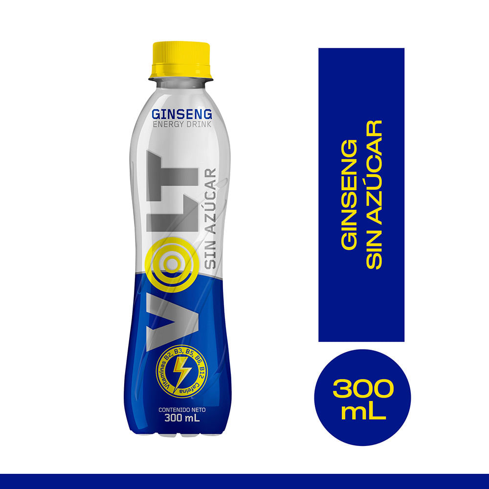 Energizante Volt Ginseng Sin Azúcar Botella 300ml