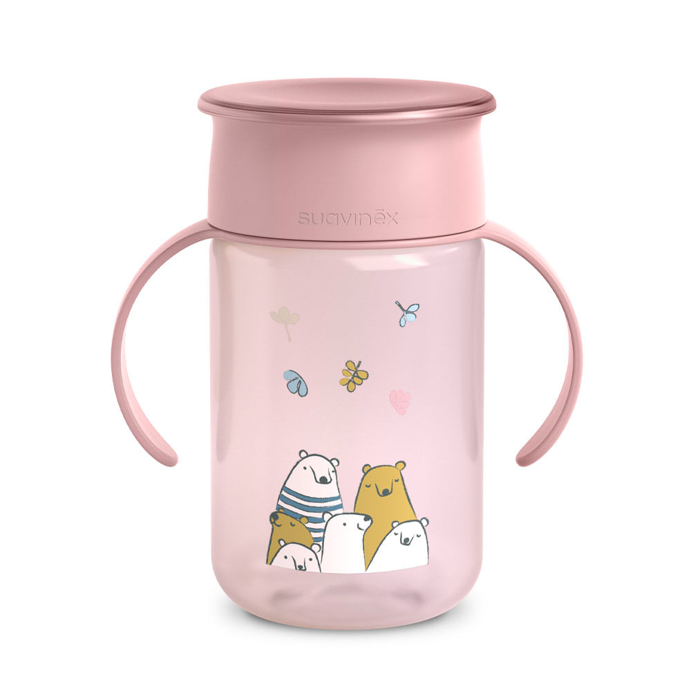 Vaso Aprendizaje 360º 340ml Suavinex 12m Oso Rosado