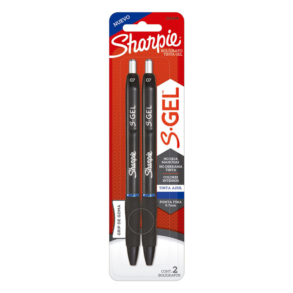 Bolígrafos Sharpie Tinta Gel x2 Azul