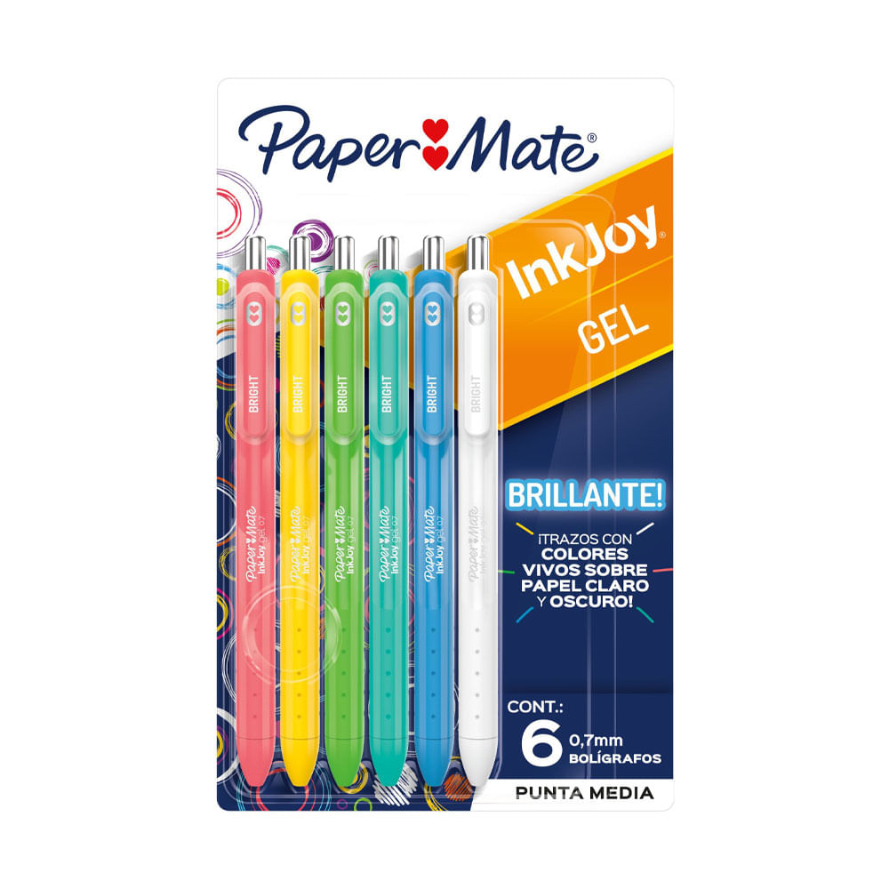 Bolígrafos Paper Mate Tinta Gel Brillante