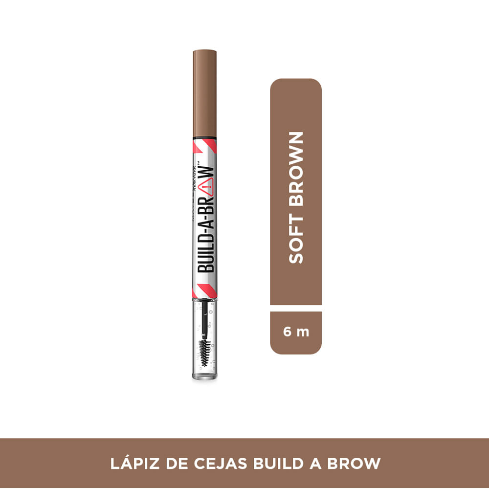 Lápiz de Cejas Maybelline Build-A-Brow Soft Brown