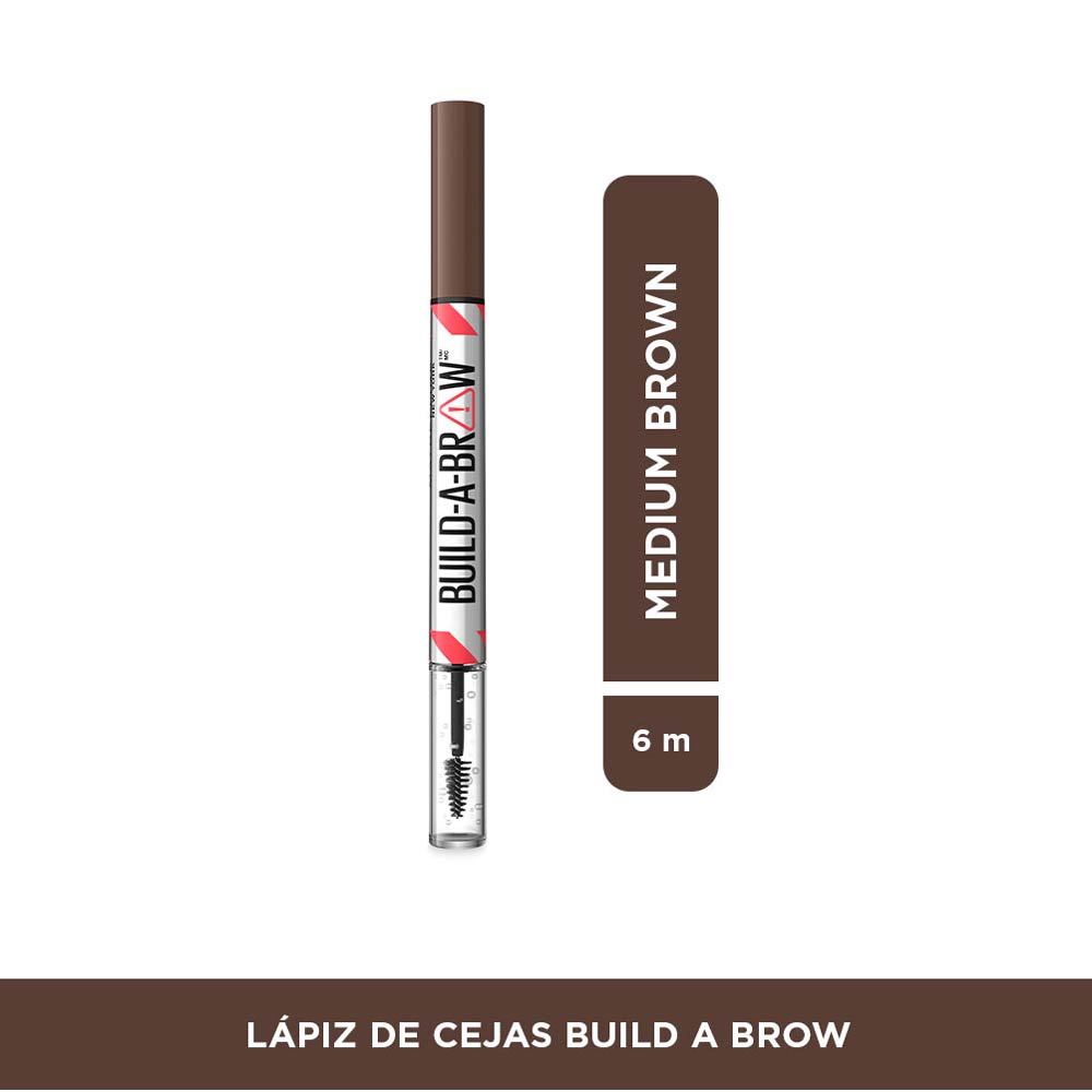 Lápiz de Cejas Maybelline Build-A-Brow Medium Brown
