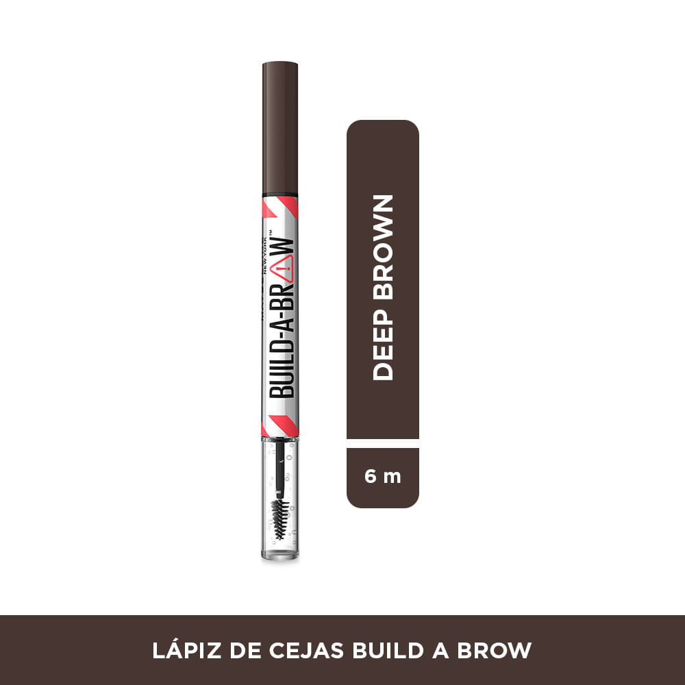Lápiz de Cejas Maybelline Build-A-Brow Deep Brown