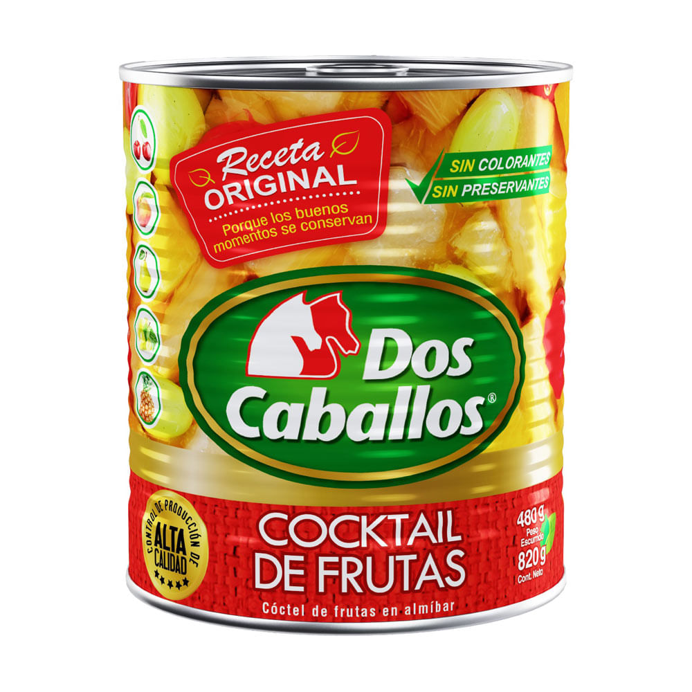 Cocktail de Frutas Dos Caballos 820g