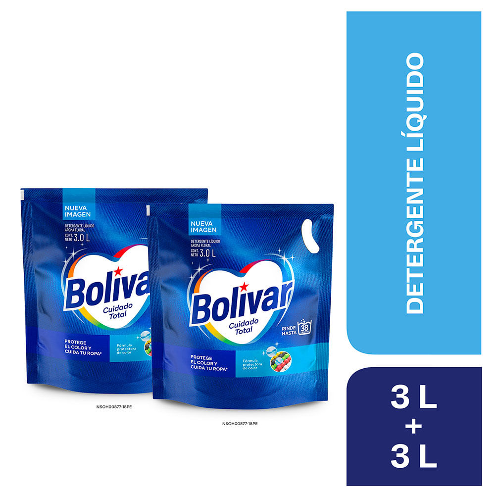 Twopack Detergente Líquido Active Care Bolívar 3L