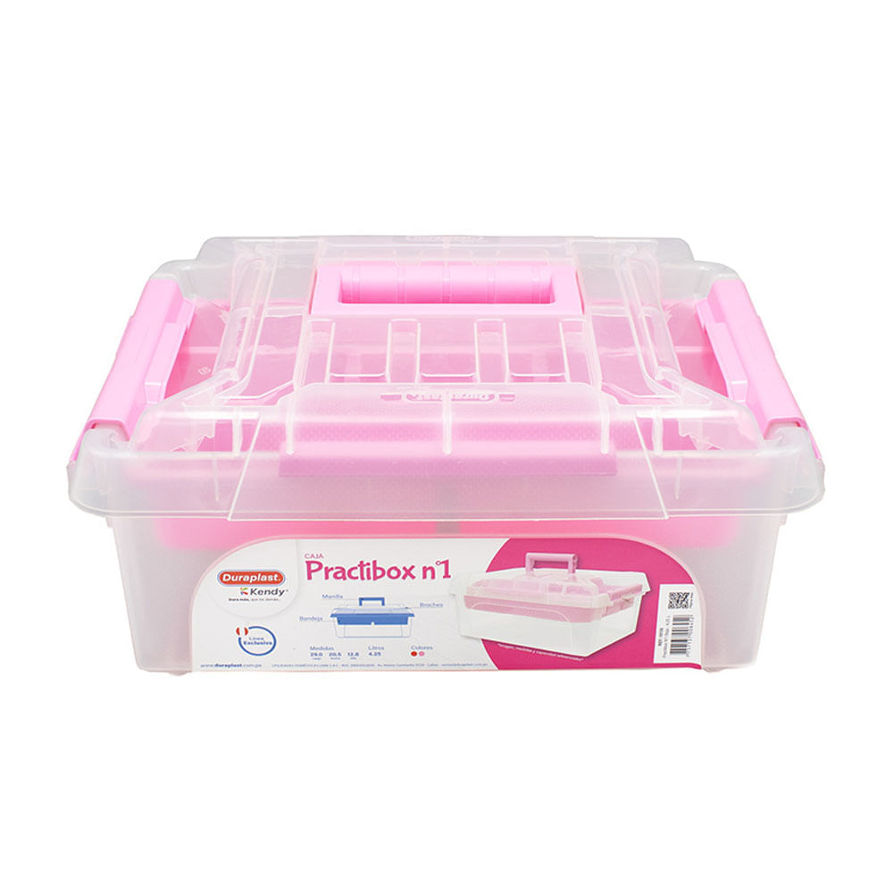 Caja Organizadora Duraplast Practibox 4.25L Rosa