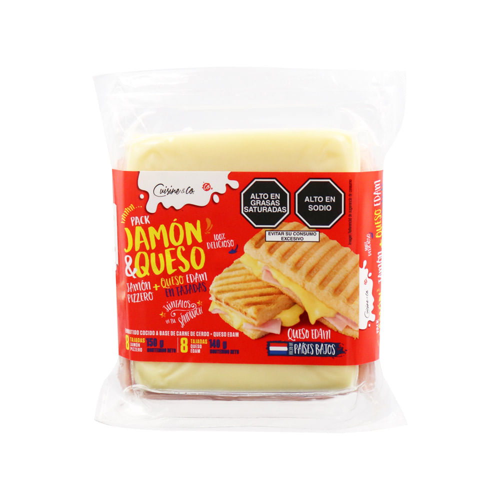 Pack Cuisine & Co: Jamón Pizzero 150g + Queso Edam 140g