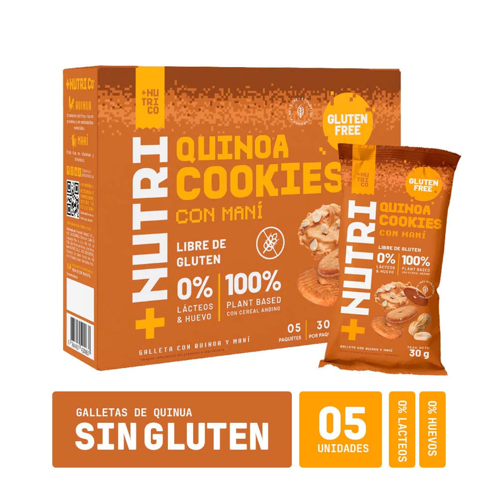 Galletas +Nutri Co Quinoa con Maní 150g