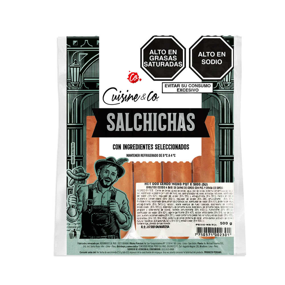 Hot Dog de Cerdo Cuisine & Co 500g