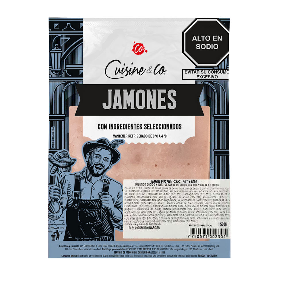 Jamón Pizzero Cuisine & Co 500g
